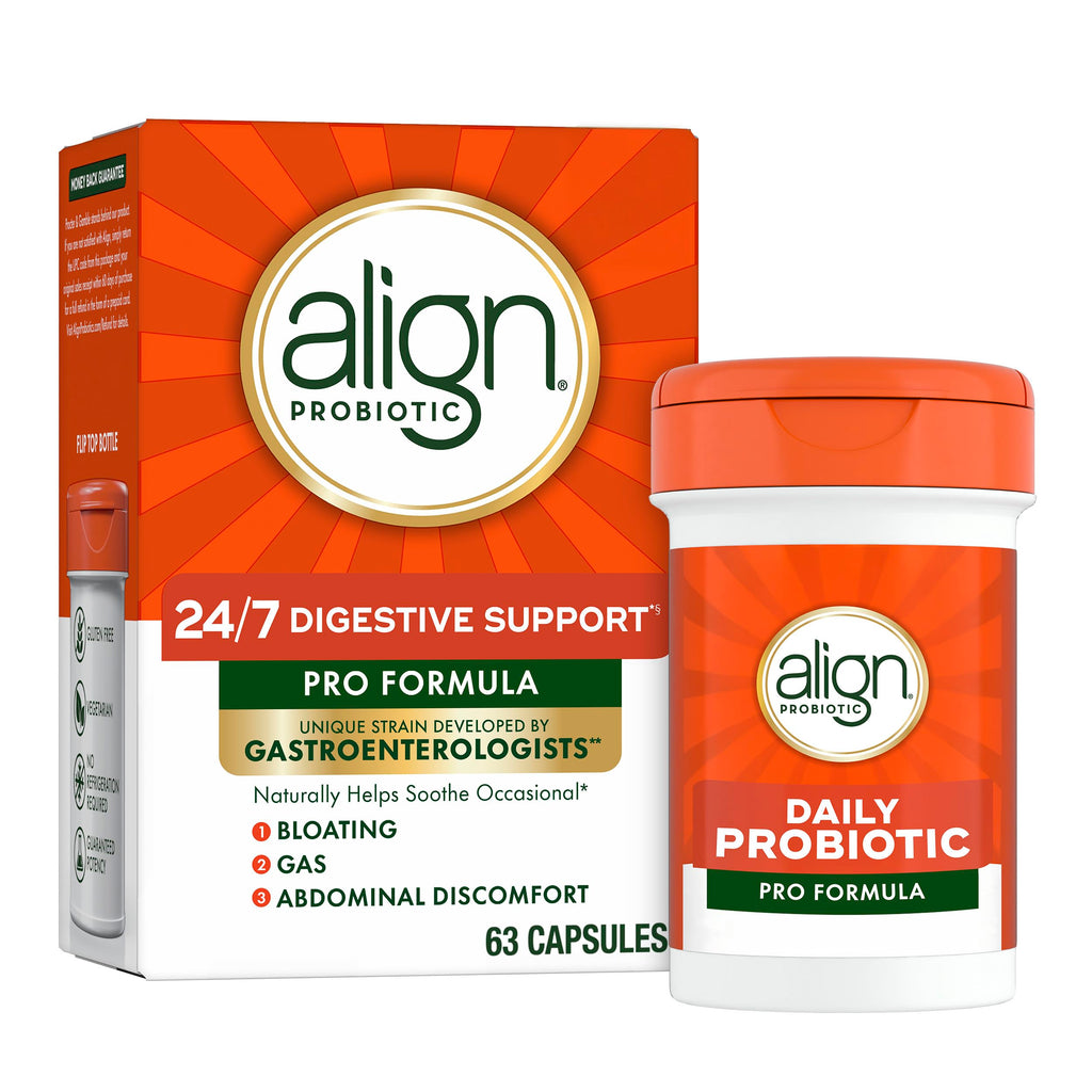 Align Probiotic, Pro Formula, Probiotics for Women and Men, Probiotics for Digestive Health, Men and Womens Probiotic Capsules Help Relieve Occasional Bloating & Gas*, 63 Capsules