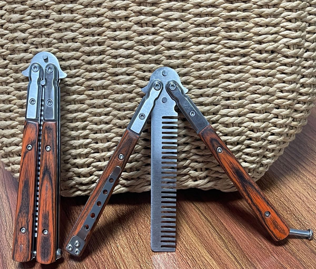 1 x Butterfly Comb Metal Stainless Steel Durable Foldable
