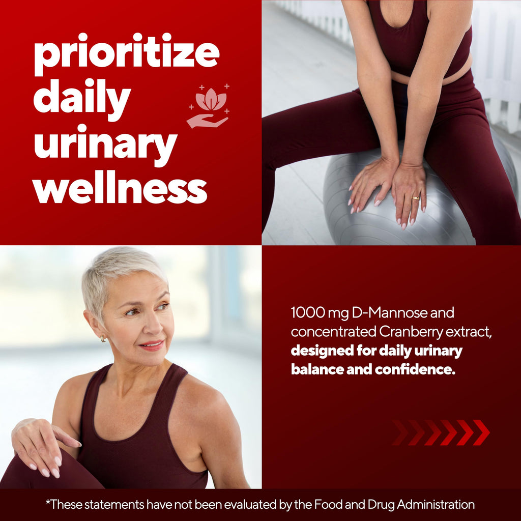 VitaUp D-Mannose & Cranberry Supplement for Women – USA Made Cranberry, Vitamin C & D-Mannose Supplement – Cranberry Capsules for Women for Urinary Tract & Bladder Support – 90 Vegan Capsules