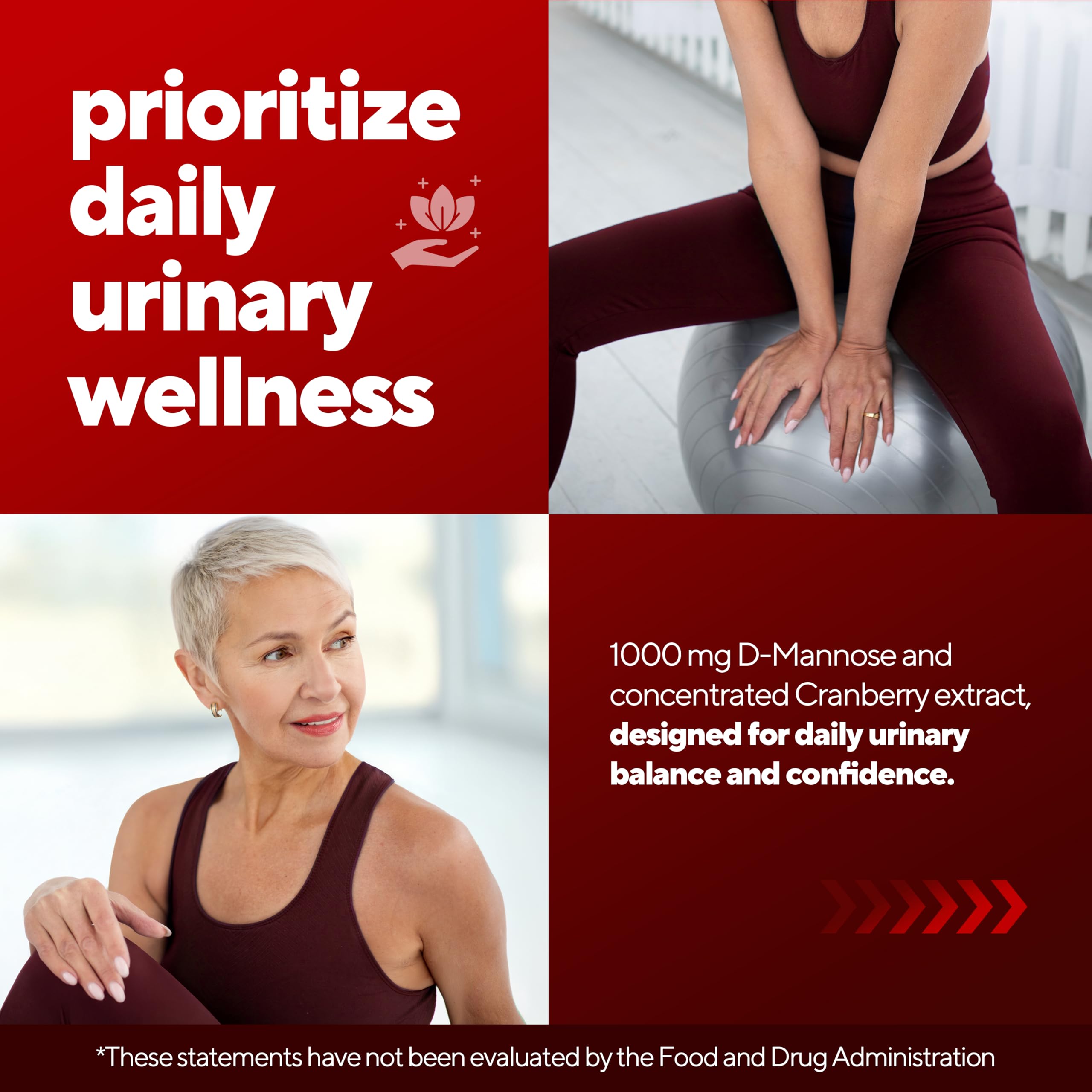 VitaUp D-Mannose & Cranberry Supplement for Women – USA Made Cranberry, Vitamin C & D-Mannose Supplement – Cranberry Capsules for Women for Urinary Tract & Bladder Support – 90 Vegan Capsules