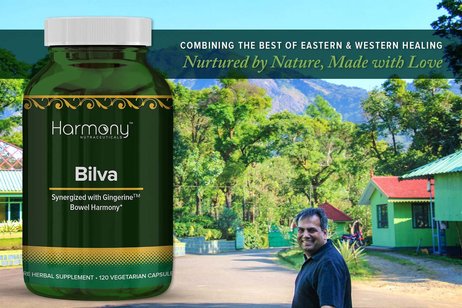 Harmony Nutraceuticals Bilva Supreme - Synergized with Gingerine Ayurvedic Medicine to Support Healthy Digestive System - 120 Vegan Capsules