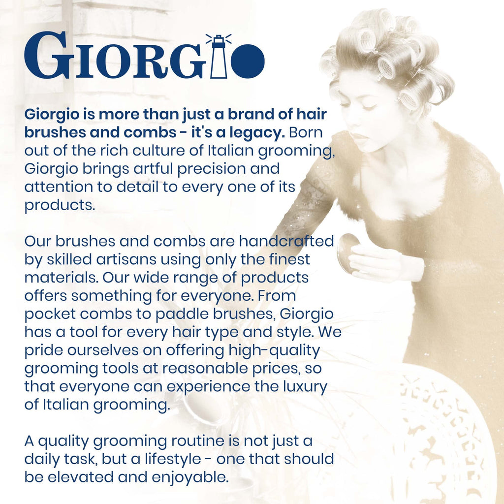 Giorgio G51 Wide Tooth Detangling Combs for Women, Wide Teeth Pocket Comb for Thick Curly Wavy Hair. Hair Detangler Comb For Wet and Dry Everyday Care. Handmade, Saw-Cut and Hand Polished
