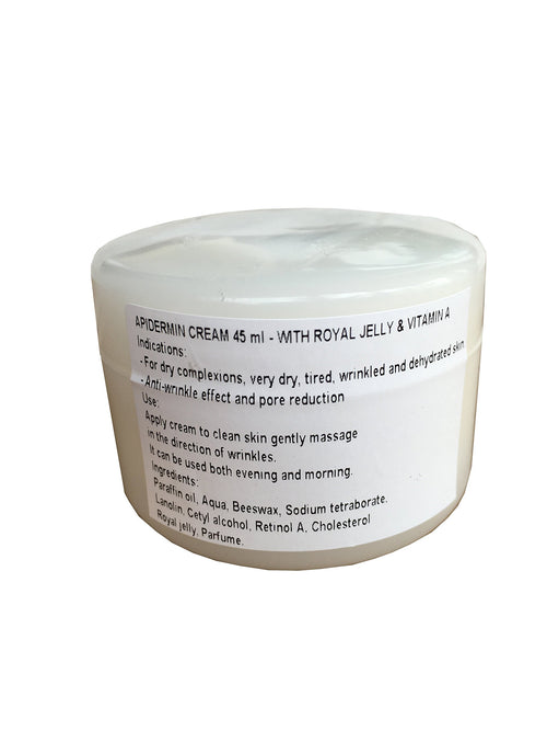 APIDERMIN FACE MOISTURIZER CREAM WITH ROYAL JELLY & VITAMIN A - Dry, Tired & Wrinkled skin by Apidermin