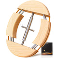 4 Way Hat Stretcher for Fitted Cowboy Hats Caps Stretcher for Men Fits All Caps - Beech Wood, Heavy Duty of Hat Extender Widener Shaper Large Size Enlarger, Beech + Stainless Steel, Large-X-Large