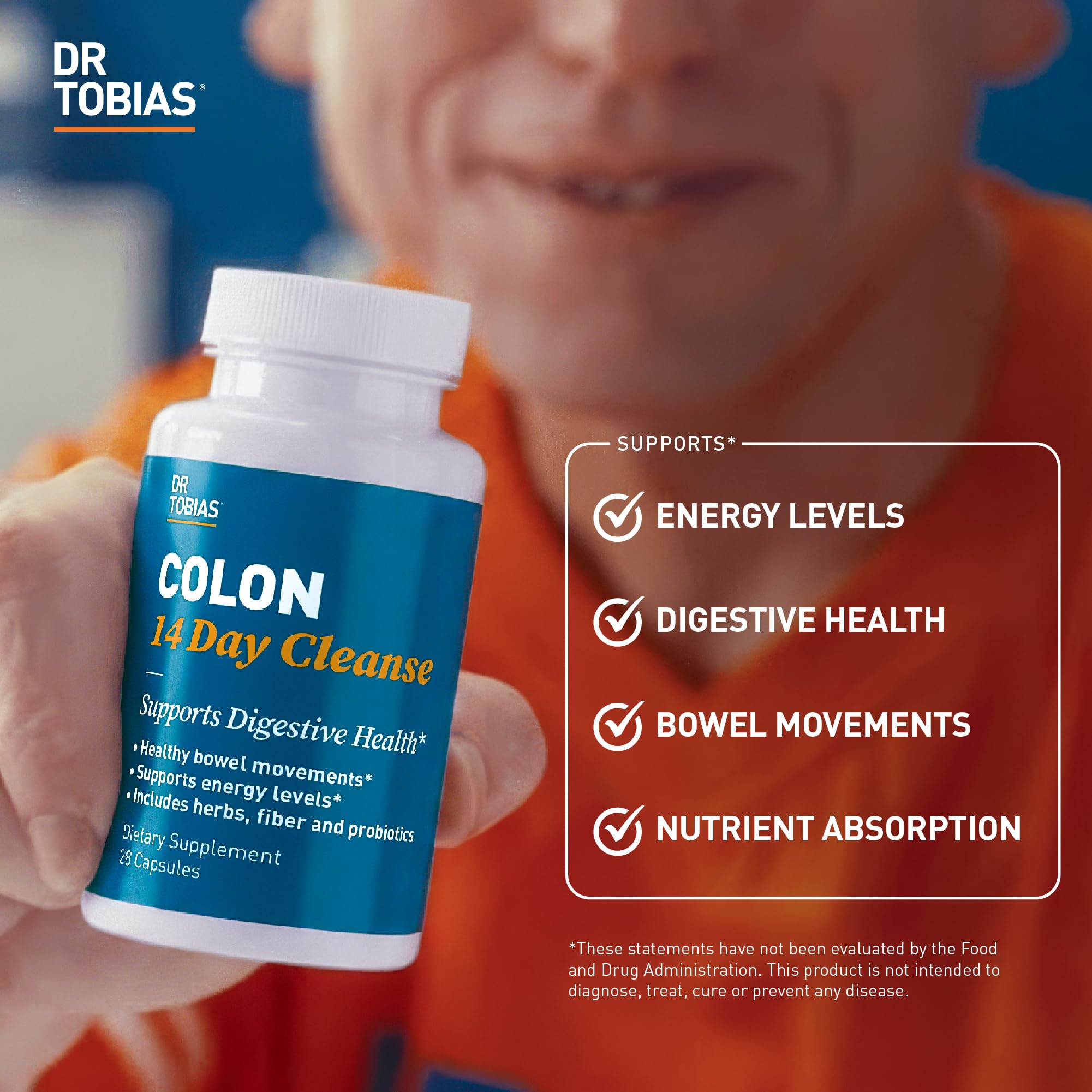 Dr. Tobias Colon Cleanse - Constipation Relief & Gut Health Support for Women & Men | 14 Day Colon Cleanser for a Gentle Colon Detox & Gut Flush - 2 Bottles of 28 Capsules