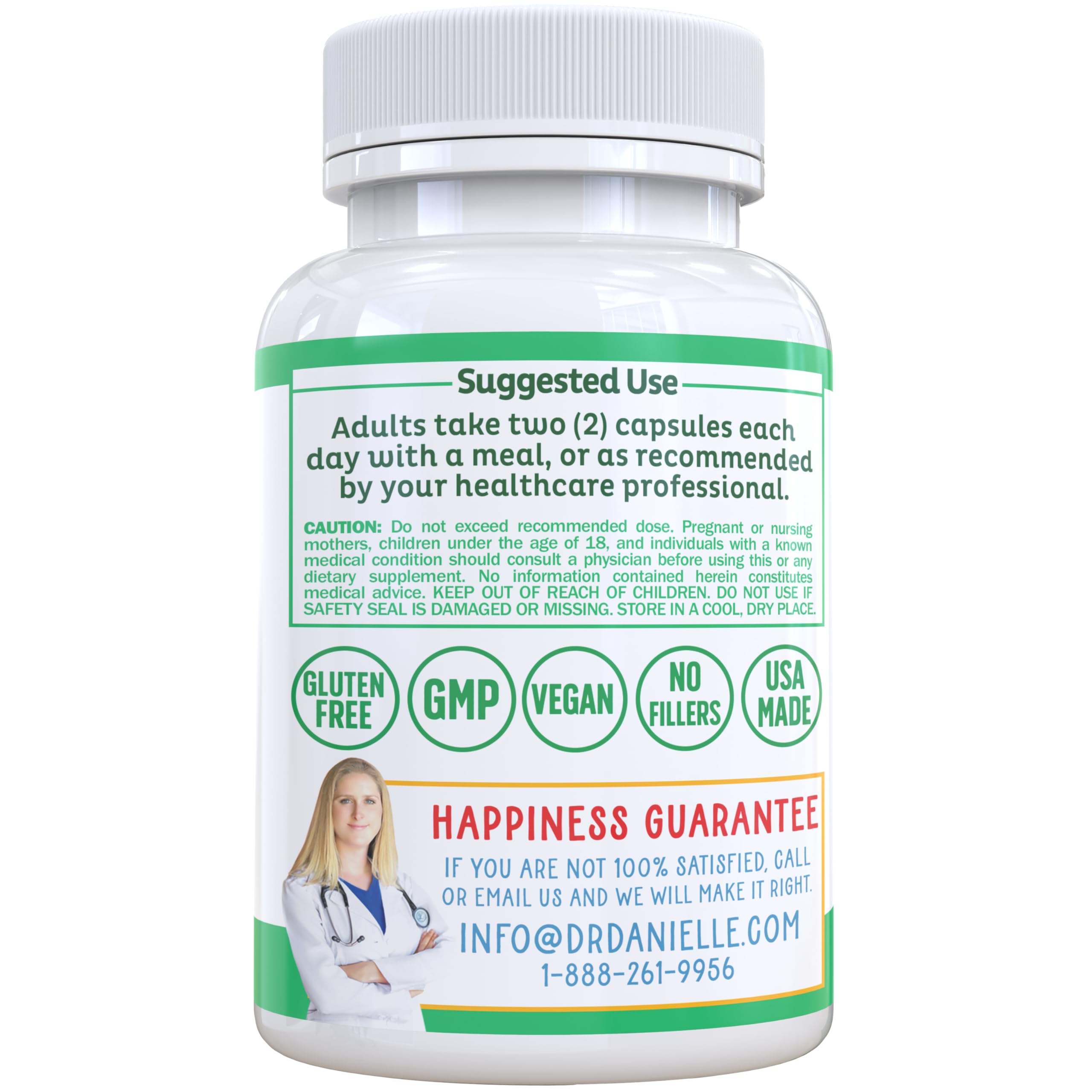 Dr. Danielle Probiotic - Probiotics for Women and Men, Adults by Dr. Danielle - Shelf Stable Probiotic Supplement - No Refrigeration Necessary - Bacillus - 60 Capsules