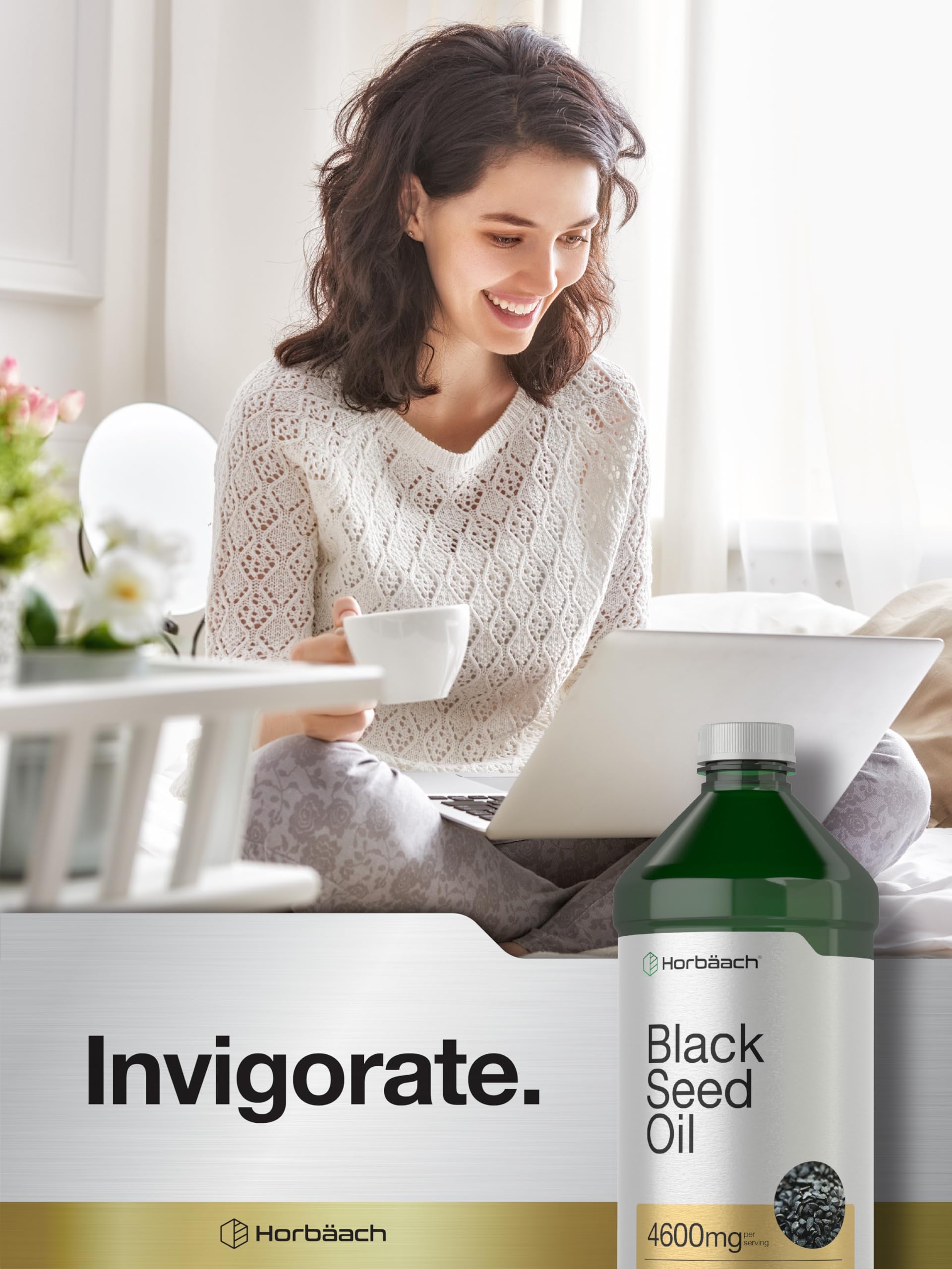 Horbäach Black Seed Oil Liquid | 16oz | 4600mg