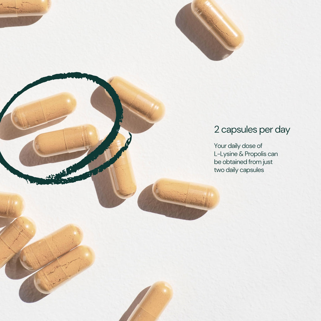 Dr Sosnowski's L-Lysine & Propolis Supplements | High Potency L Lysine Immune Support Formula with 5:1 Propolis Extract, Quercetin, VIT C, VIT E and Zinc