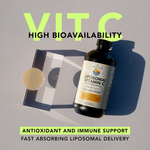 AMANDEAN Liposomal Vitamin C 1000mg. Liquid VIT C Supplement. Immune Support, Skin Health, Collagen Production. Fast Absorbing Antioxidant Delivery. Quali-C, Soy-Free, Vegan, Non-GMO.