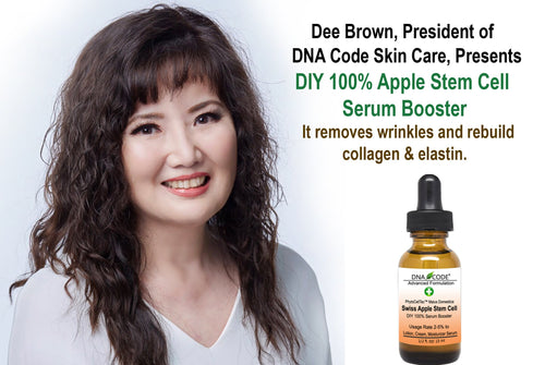 Anti-Aging. DIY Swiss Apple Stem Cell 100% Serum Booster. Remove Wrinkles, Rebuild Collagen & Elastin