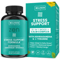WellPath Zen Stress Relief Supplement + Mood Support | Calm, Stress & Energy Support | Ashwagandha Root, Rhodiola Rosea, L-Theanine, Lemon Balm | Herbal Capsules, 60 Ct