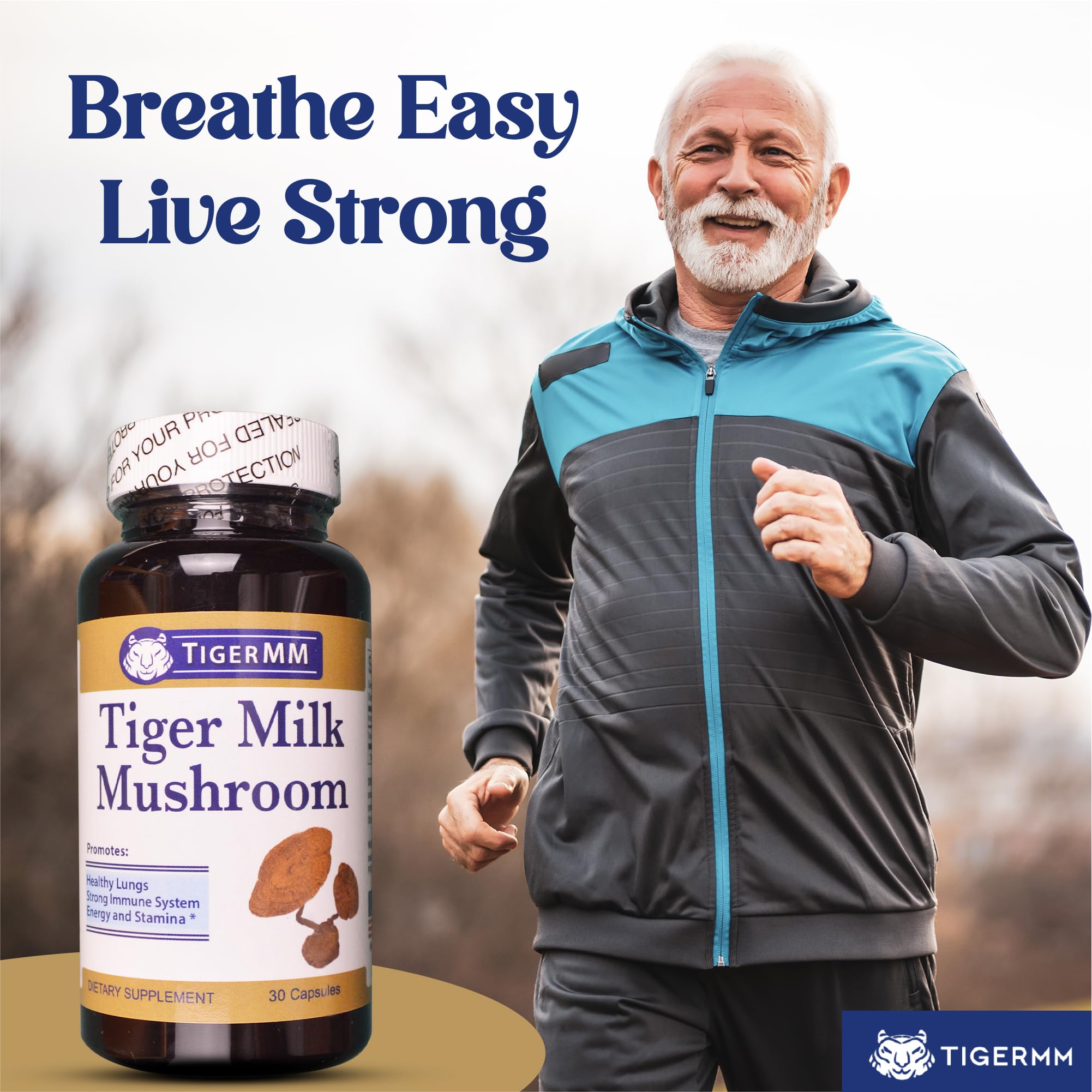Tiger Milk Mushroom (Lignosus rhino.) USA, Lung Respiratory Immune Support 450mg capsule