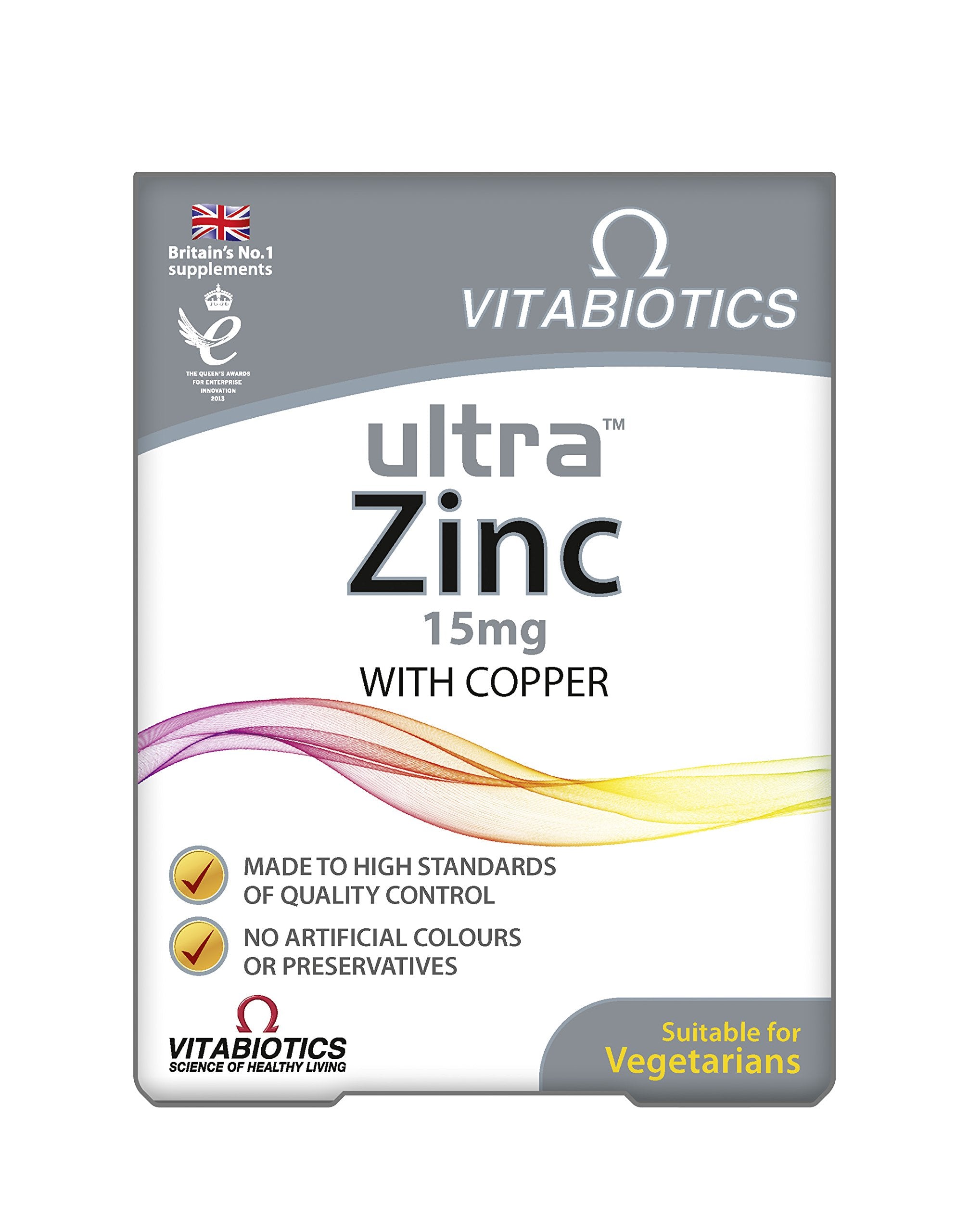 Vitabiotics ultra zinc 15mg with Copper 60 Tablets by Ultra