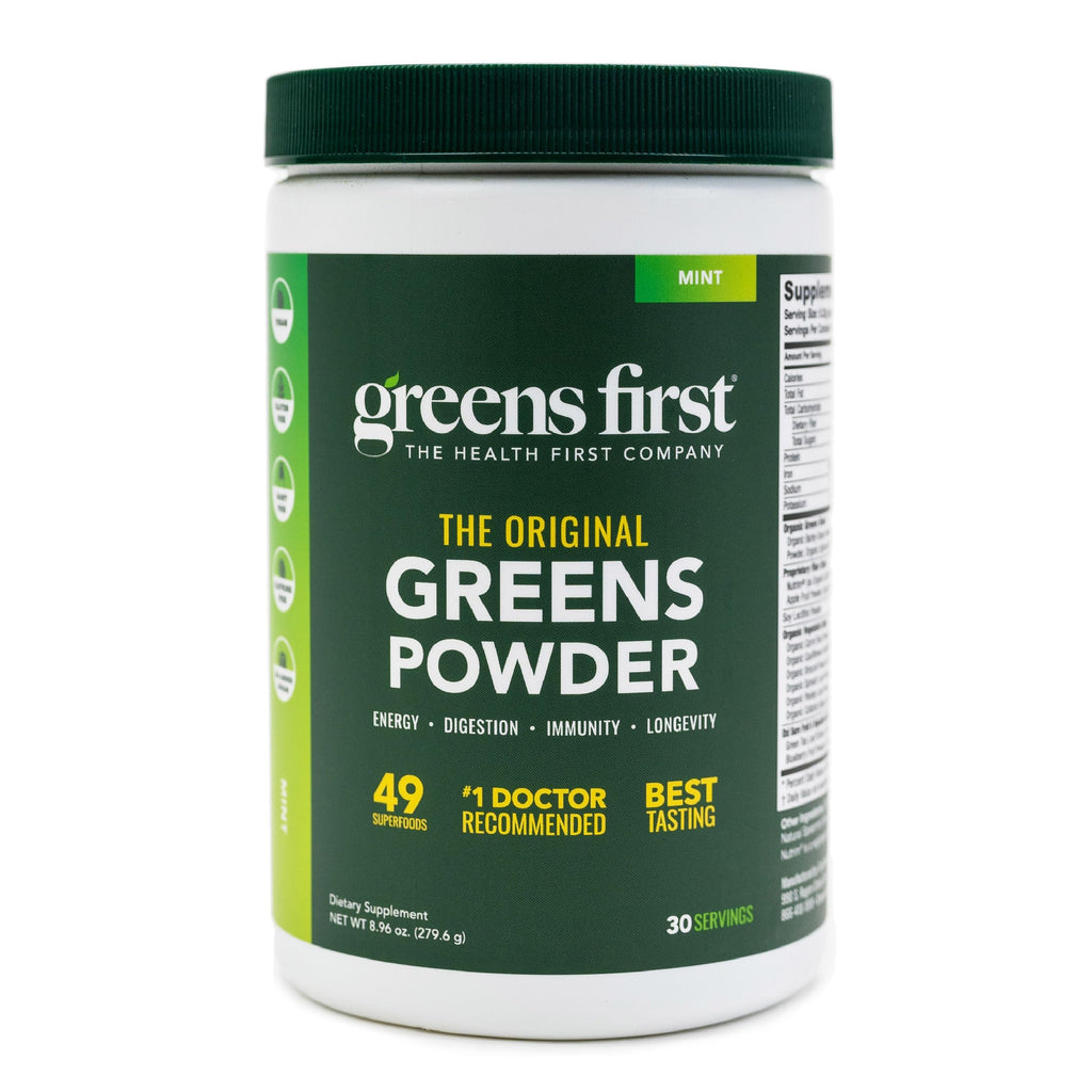 Greens First Original Greens Powder | Mint | 49 Superfoods | 30 Servings