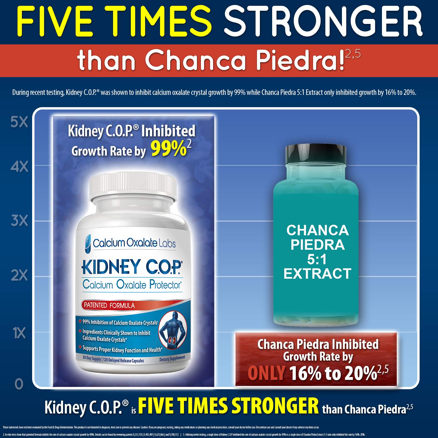 KIDNEY C.O.P. Calcium Oxalate Kidney Stone Support Supplement 120 Caps