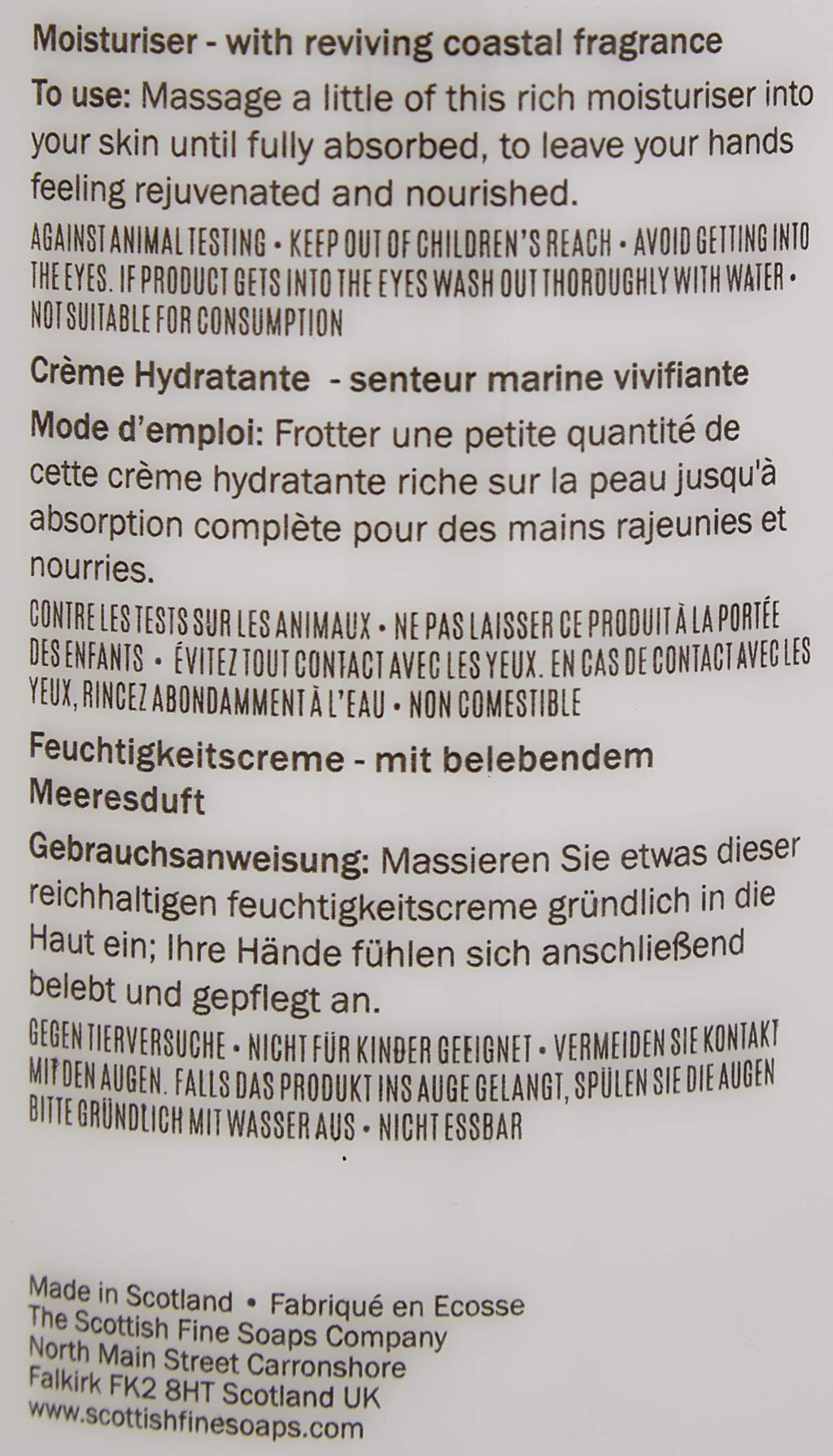 Scottish Fine Soaps Sea Kelp Moisturiser 300 ml