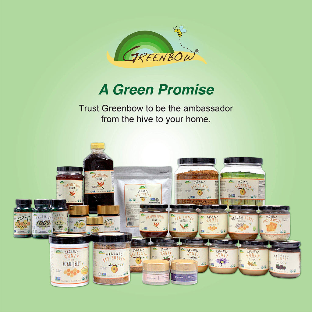 Greenbow Organic Fresh Royal Jelly - 100% USDA Certified Organic, Non-GMO, Halal, Certified GMP, Pure, Gluten Free - One of The Most Nutrition Packed - (113g)
