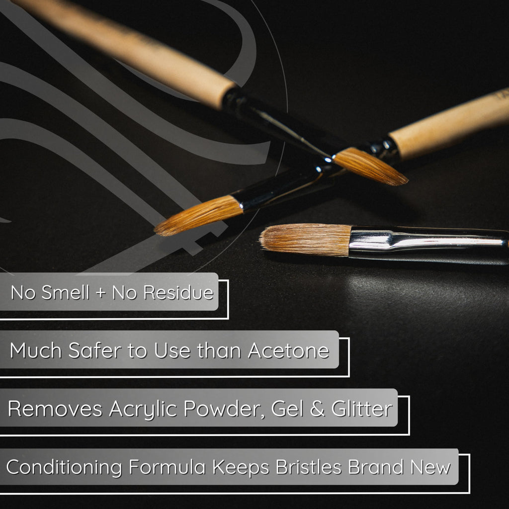 Tammy Taylor Kolinsky Acrylic Nail Brush | Real Sable, Professional Nail Brushes for Acrylic Application | Medium