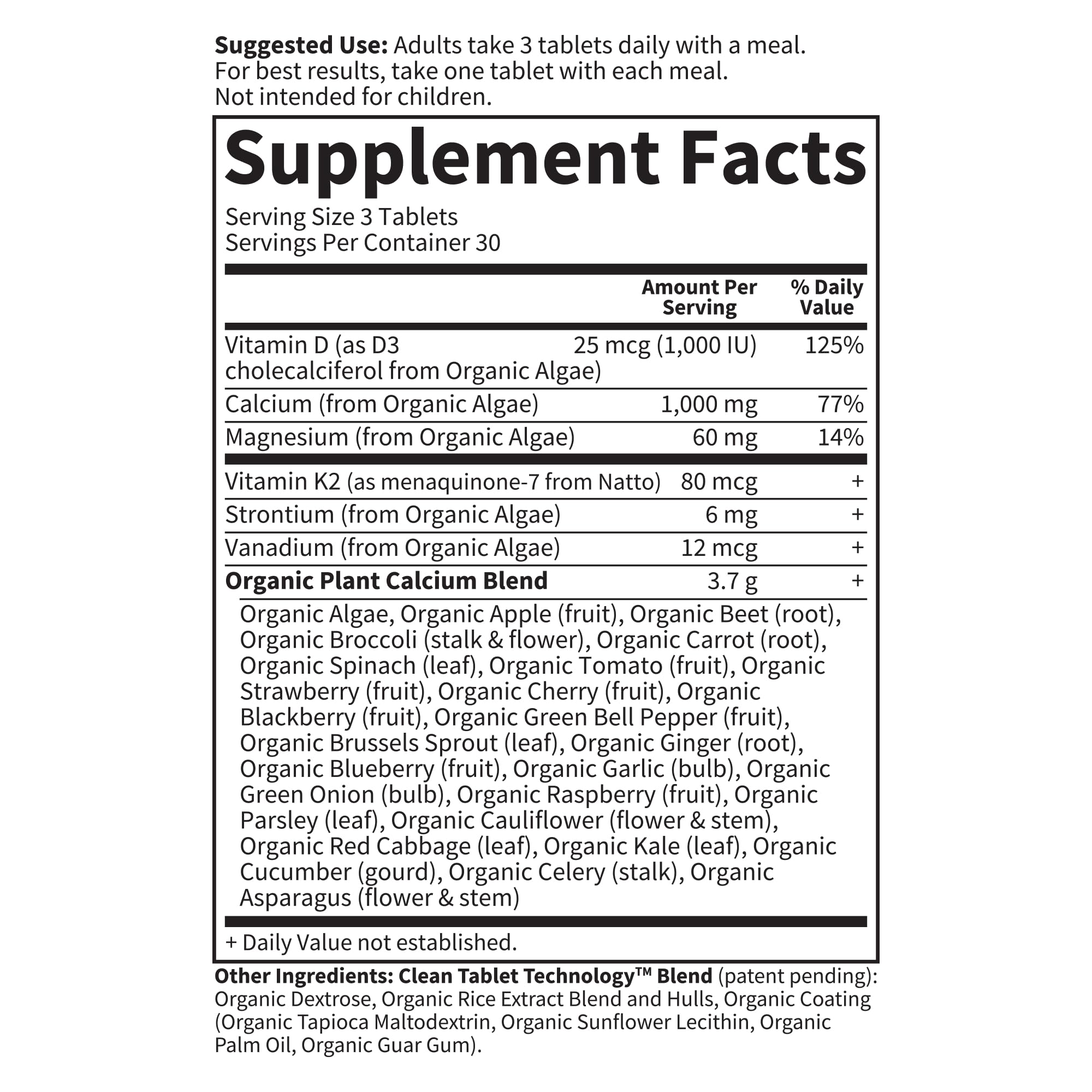 Garden of Life Calcium Supplement with Magnesium & Organic Vitamin D3 K2, Made from Whole Foods, Gluten-Free, 90 Count