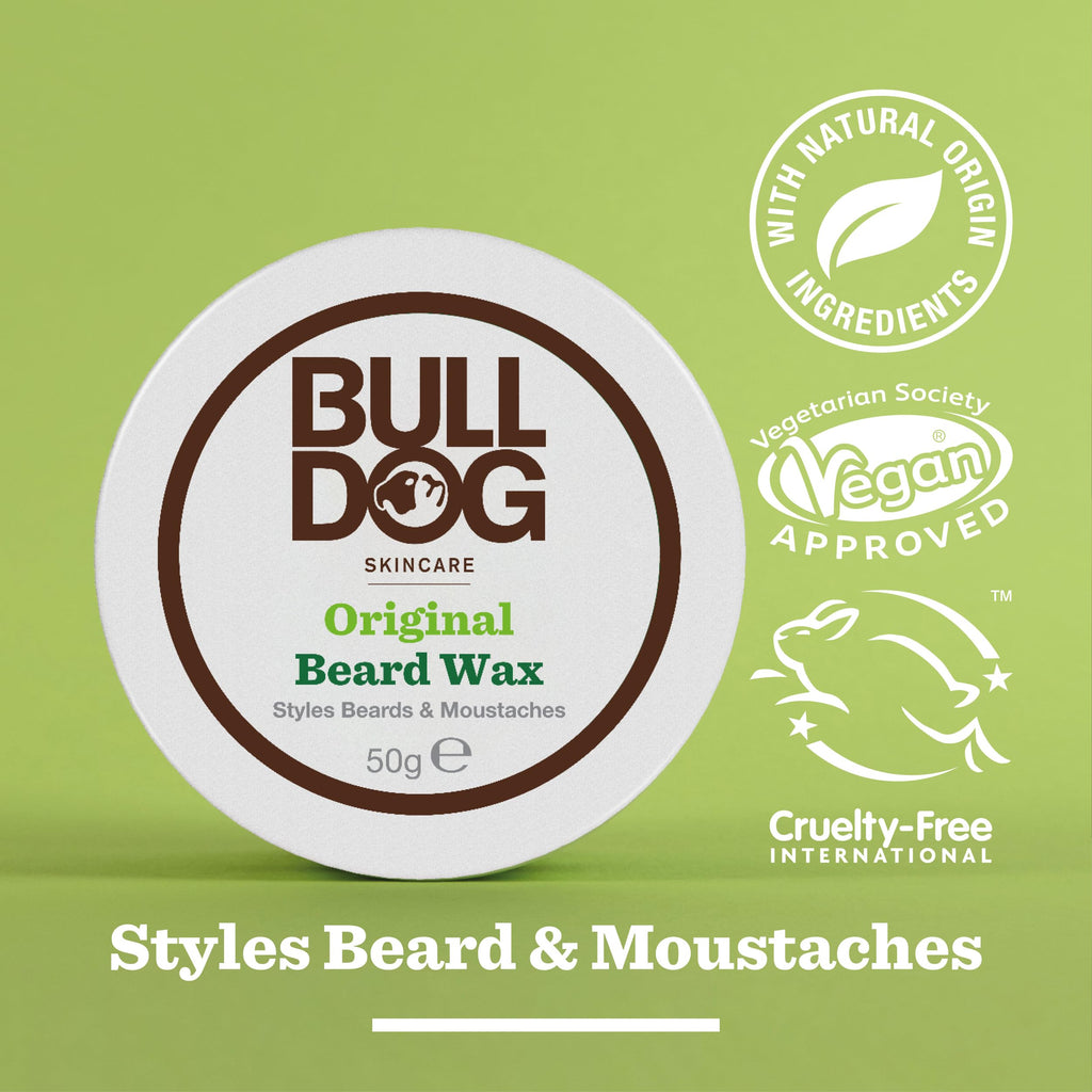BULLDOG SKINCARE Original Beard Wax for Men, With Aloe Vera, 50g
