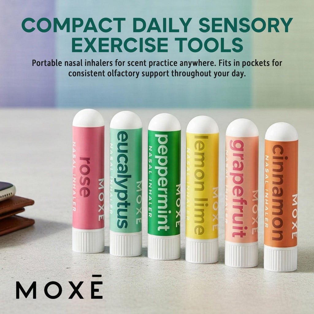 MOXĒ Smell Training Kit, Made in USA, 8 Essential Oils, Olfactory Regeneration, Helps Restore Sense of Smell, Natural Therapy for Smell Loss (Phase 1 & Phase 2 Bundle)