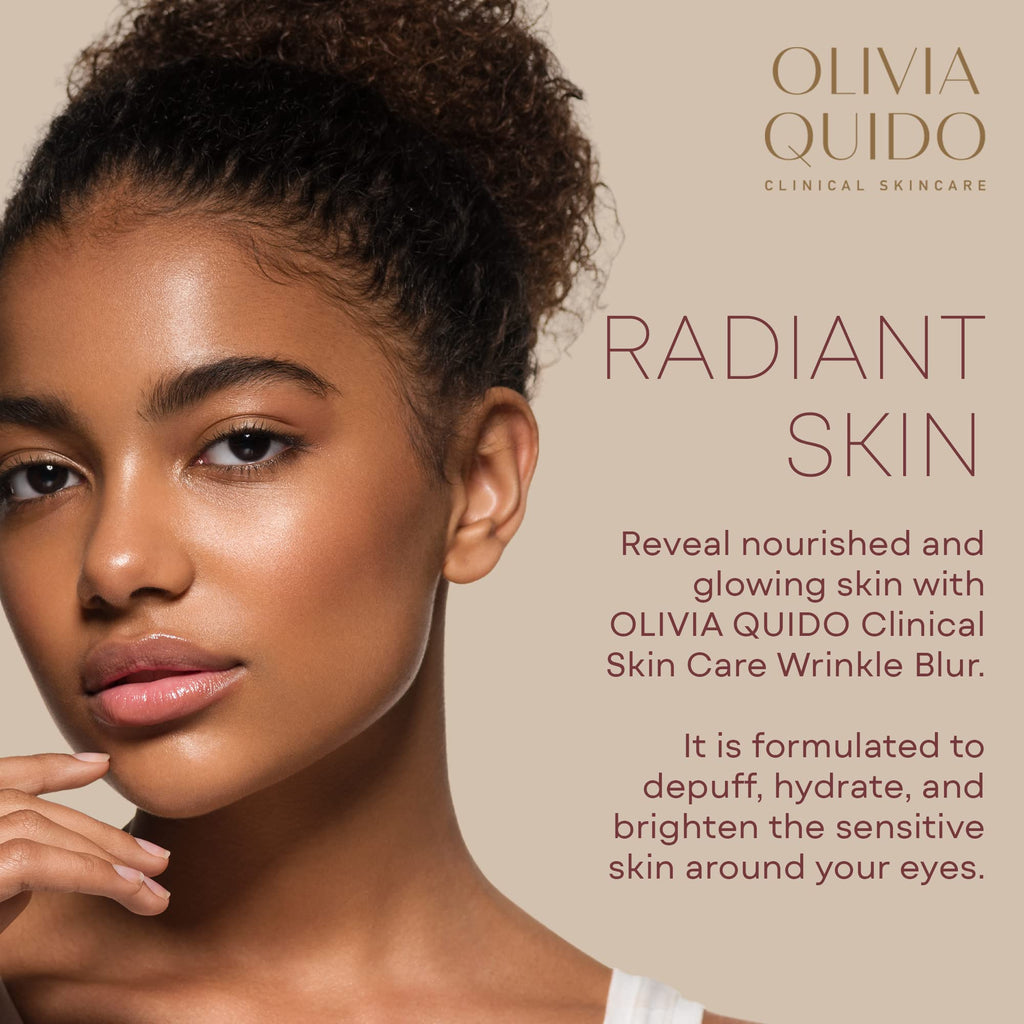 OLIVIA QUIDO Clinical Skin Care Wrinkle Blur (0.46 oz) | Eye Cream For Dark Circles and Puffiness | Anti-Aging Under Eye Cream | Hydrating, Brightening, and Dark Circles Under Treatment for Women