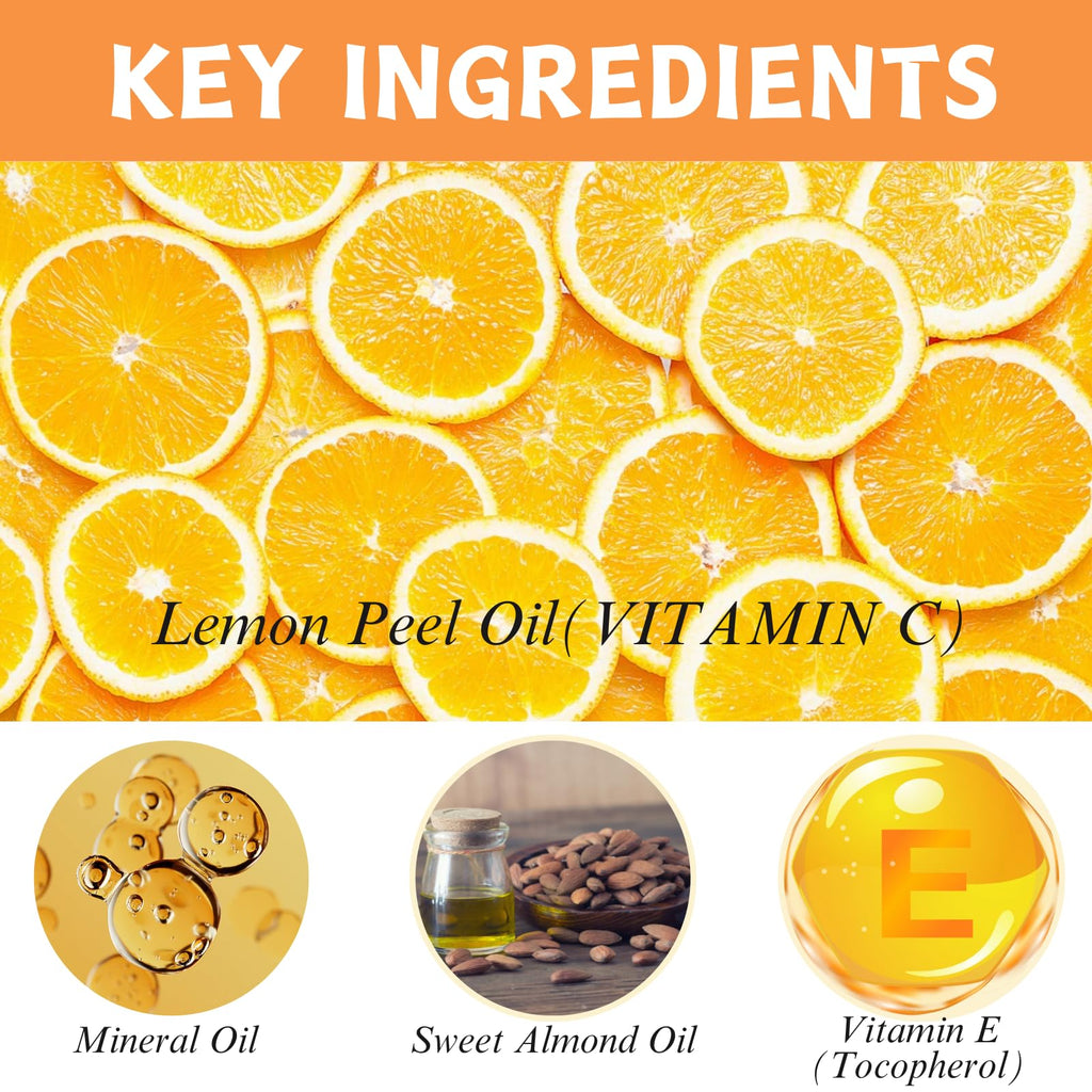 Organic Vitamin C Body Oil | Brightening & Anti-Wrinkle Moisturiser for Dry Skin, Fast Absorbing Face & Body Care with Jojoba Oil