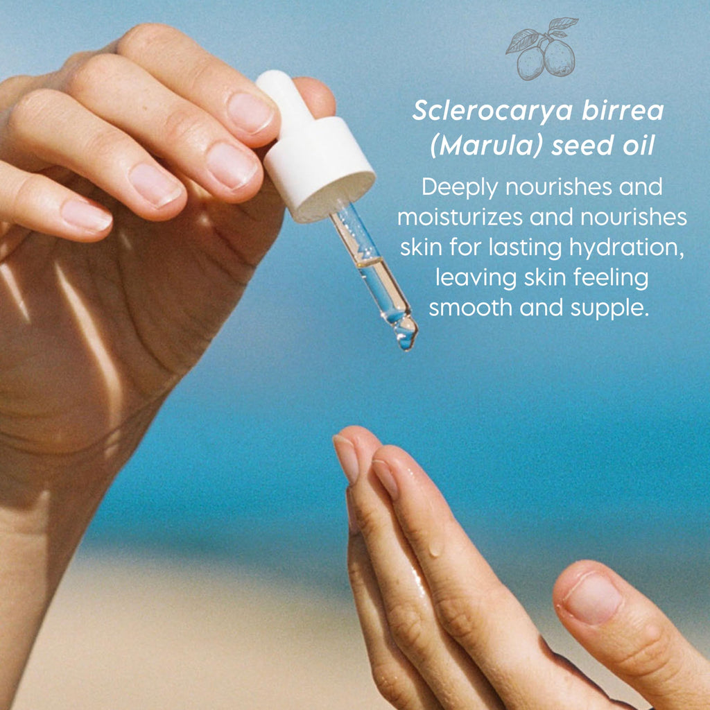 LA SALT CO Virgin Marula Face Oil Moisturizer, Reduces Appearance of Fine Lines and Wrinkles, Fast Absorbing, Natural Cold Pressed, Rich in Antioxidants and Omegas 6 and 9, 1 Ounce