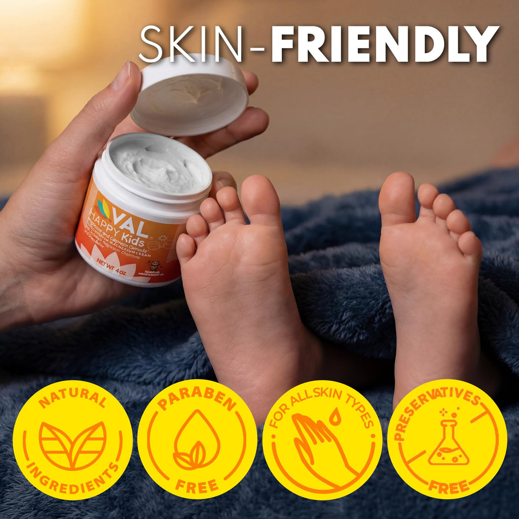 VAL Magnesium Cream for Kids | Relaxation for Daytime & Bedtime Routine | Gentle Zechstein Magnesium Chloride | Calm & Mood Support | with Chamomile, Shea Butter & Essential Oils | USA Made | 4oz