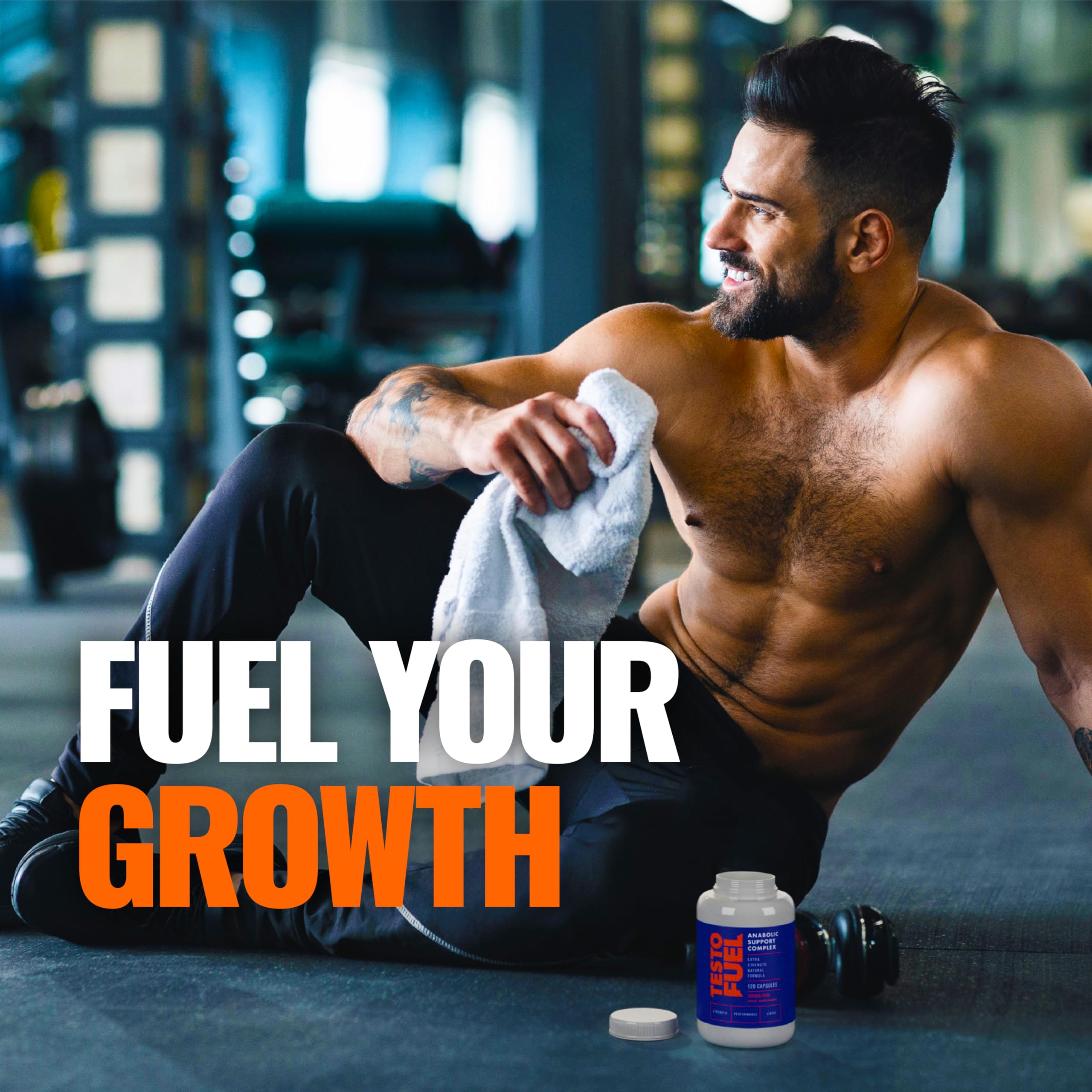ROAR AMBITION TestoFuel 120 T-Booster Pills - Test Booster for Men - 100% Natural Ingredients - Contributes to Normal Testosterone Levels & Muscle - Vitamin, Fenugreek & Magnesium Booster
