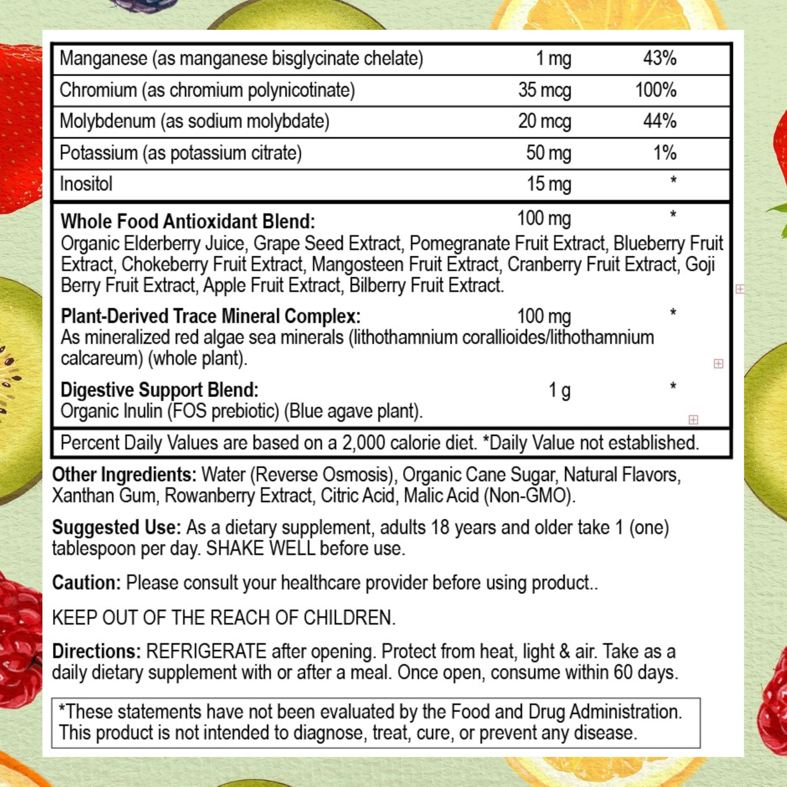 Go Healthy Liquid Multivitamin for Women, Men, Teens | Vegan Vitamin & Mineral Supplement | High Absorption | Premium Liquid Formula | Immune Support | Peach Mango Flavor | 32 Servings