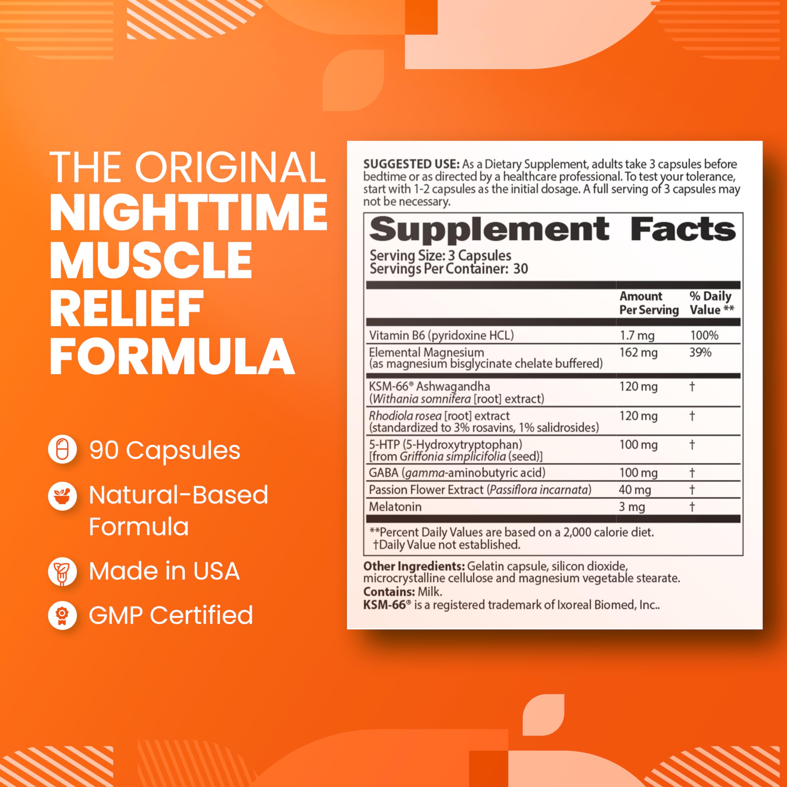 SaltWrap Mag R&R - Nighttime Muscle Cramps Support, Natural Sleep Support for Adults with Magnesium Glycinate for Muscle Spasm and Leg Cramps Relief, 90 Capsules