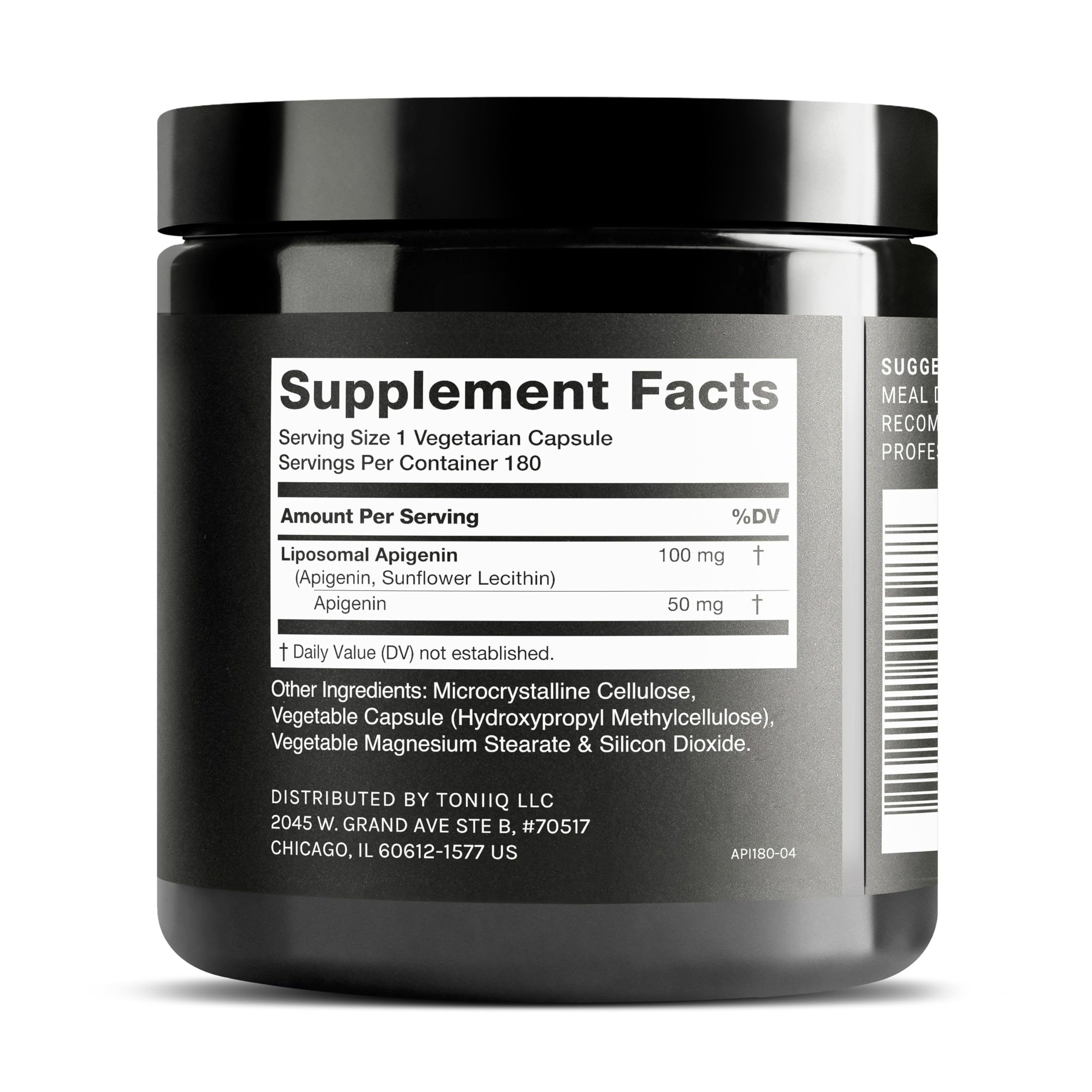 Liposomal Apigenin 100mg – Ultra High Strength Apigenin Supplement for Enhanced Absorption – 180 Vegetarian Capsules