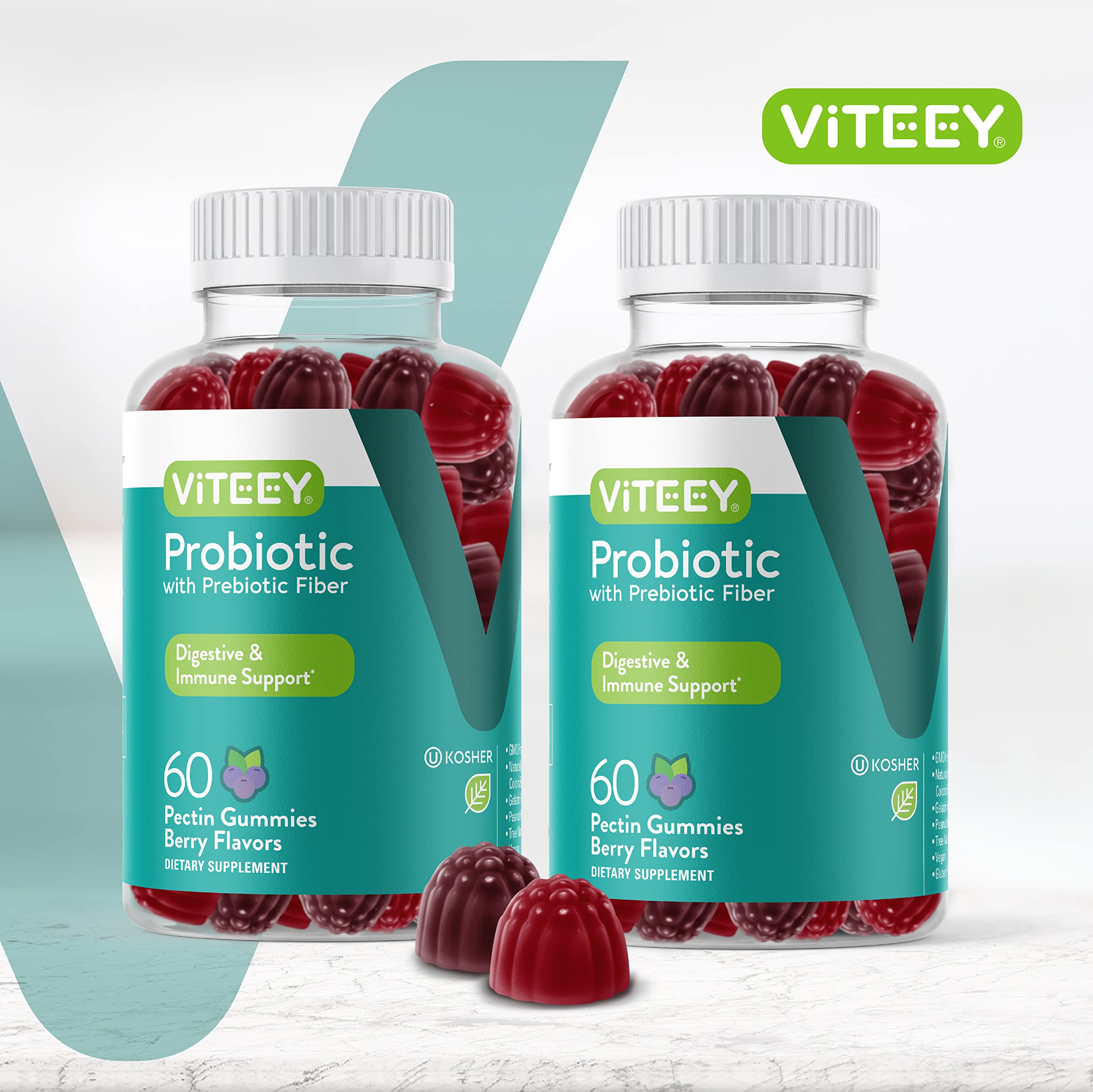 Viteey Probiotic Gummies with Prebiotics