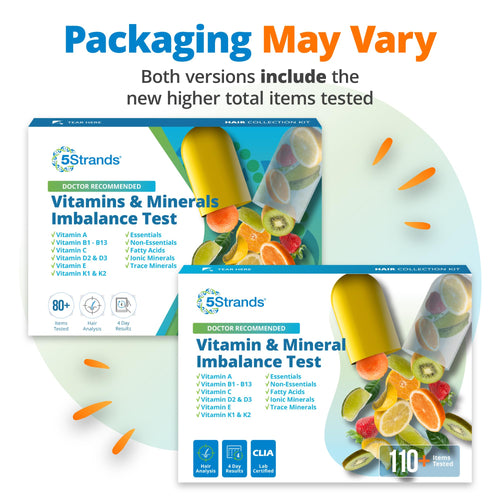 5Strands Nutrition Test, 112 Vitamins, Minerals, Amino Acids Tested, Identify Nutrient Absorption Issues, Holistic At Home Imbalance Testing, Results in 4 Days