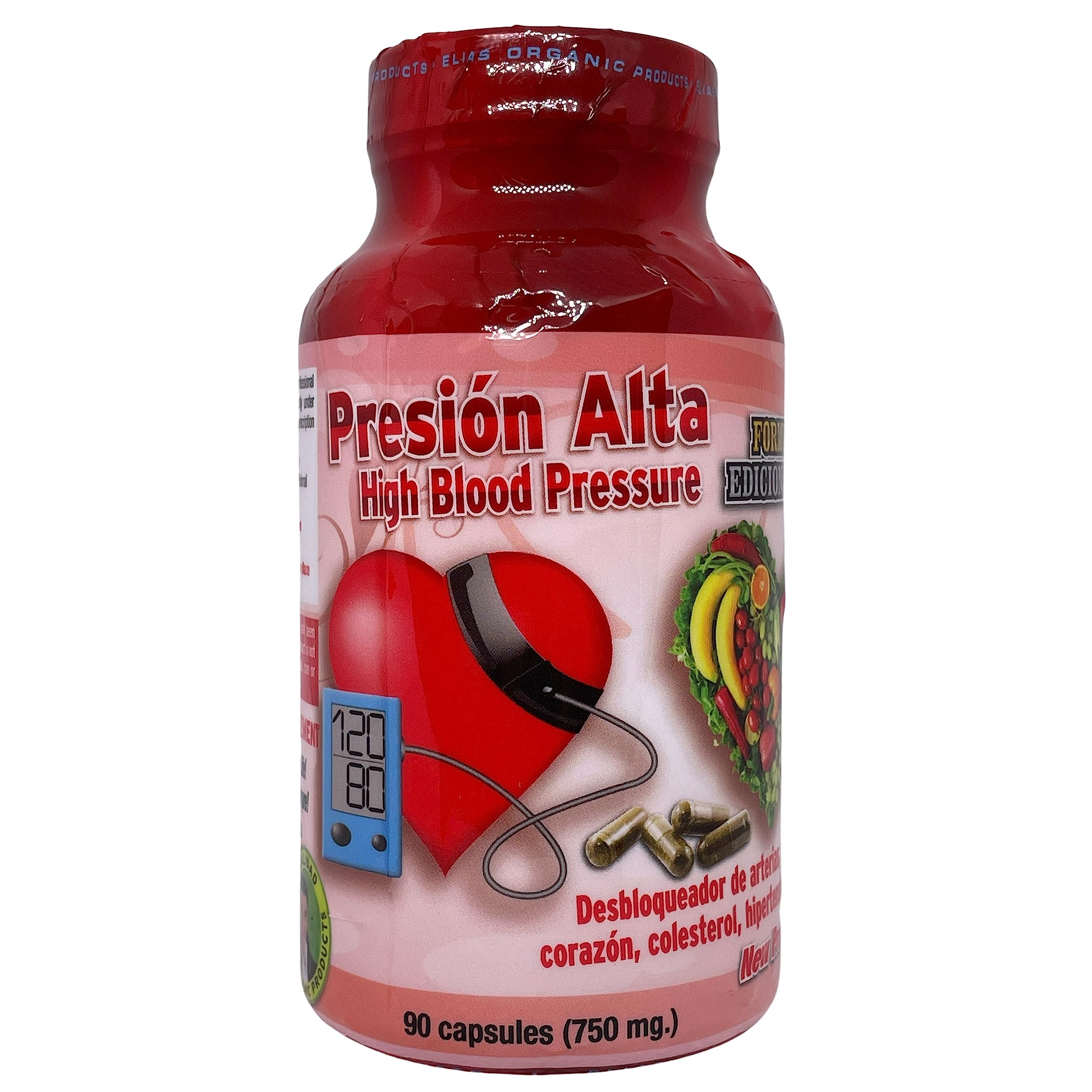 Elias Organic Products Presion Alta Chinese Salvia Gynostemma AJO Castno de Indias