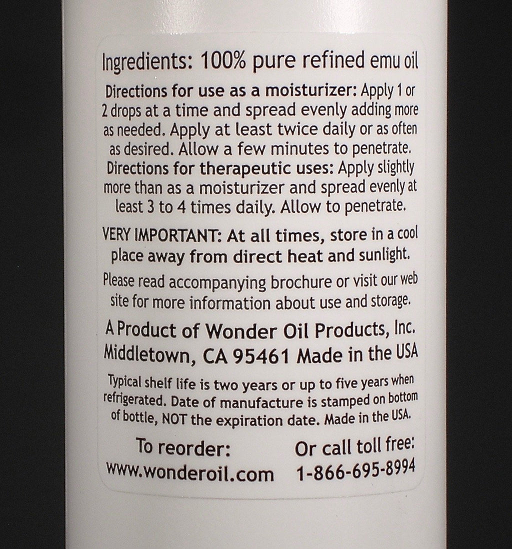 8.2 fl. ounces 100% Pure Triple Refined Emu Oil Y