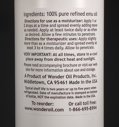 8.2 fl. ounces 100% Pure Triple Refined Emu Oil Y