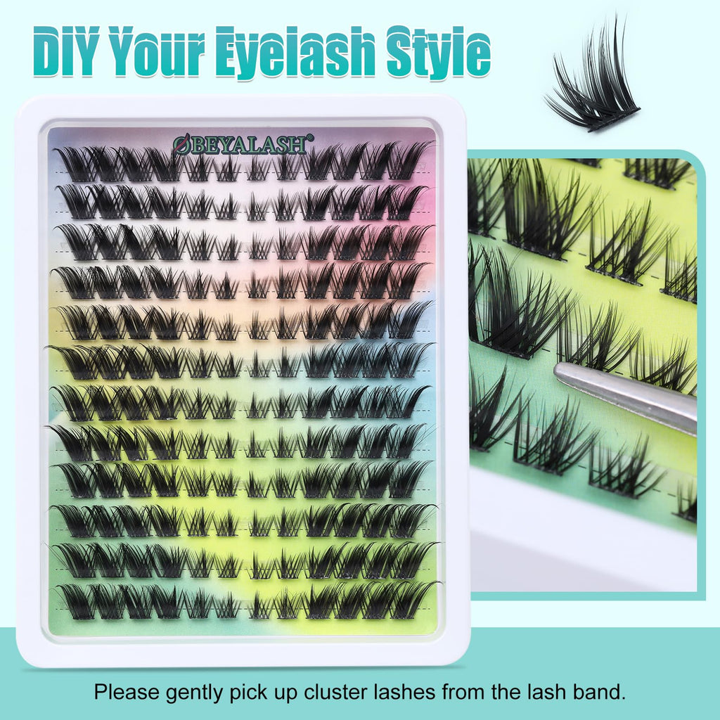 Obeyalash Cat Eye Cluster Lashes C Curl Wispy Lash Clusters Natural Look