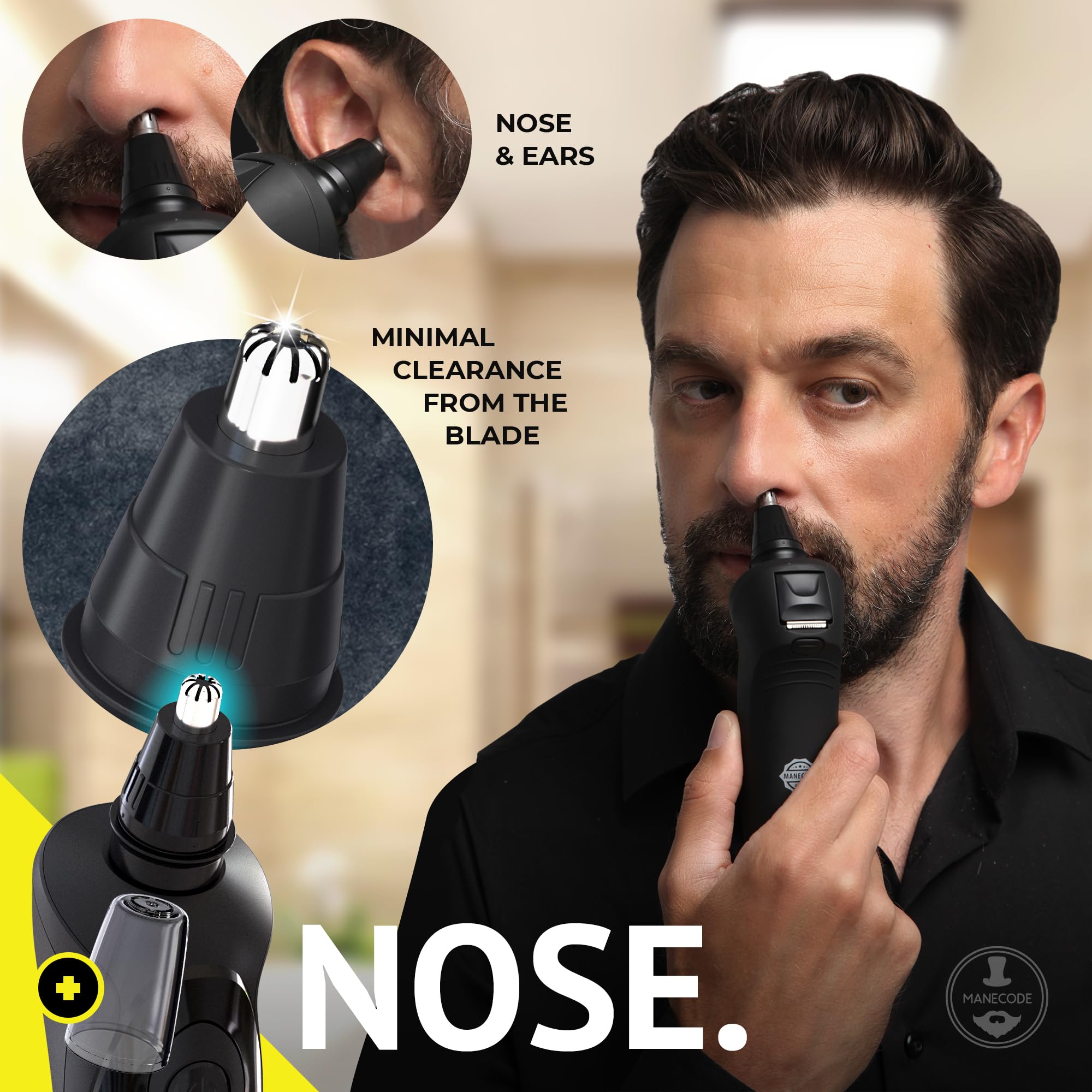 MANECODE® 7-in-1 Electric Razor for Men - Shaver with Floating 8 Contouring Technology® and IQ Cleaning Sensor®