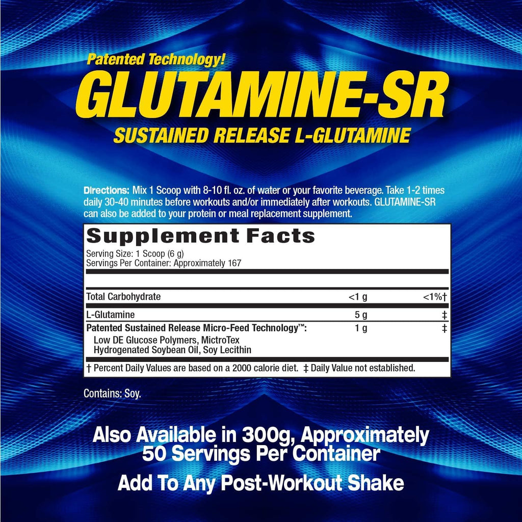 MHP Glutamine SR, Immune Health, Muscle Recovery, Support Muscle Mass, Speed Recovery, 160 Servings, 2.2 Pound (Pack of 1)