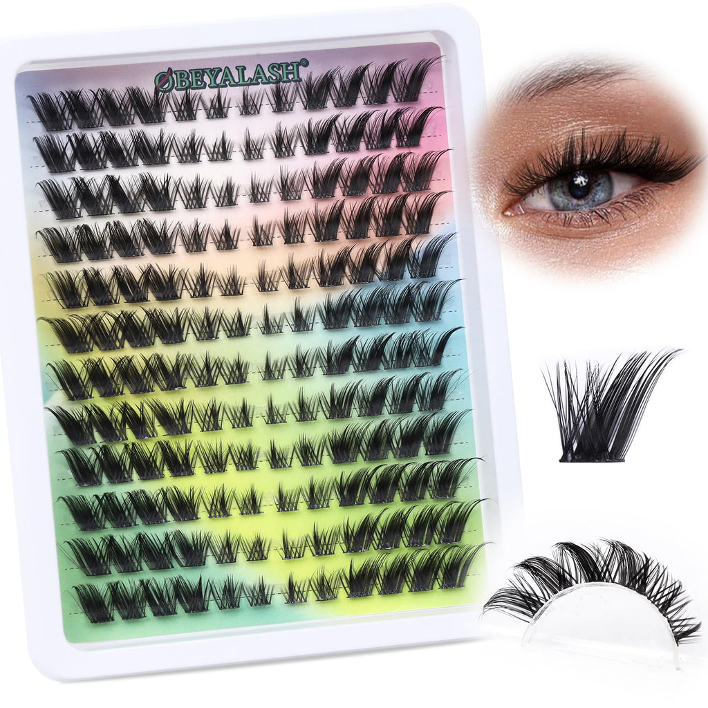 Obeyalash Cat Eye Cluster Lashes C Curl Wispy Lash Clusters Natural Look