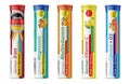 T&D German Vitamin, Minerals - 100 Vegan/Vegetarian Drink Effervescent Tablets - Mixed Fruit Flavor Box - Made in Germany