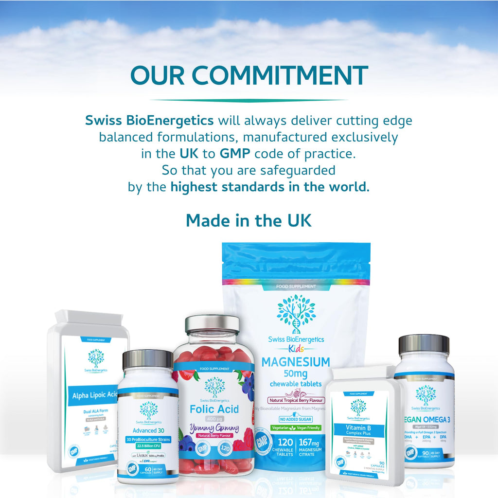 Methyl Folate 600µg - 90 Capsules as Quatrefolic 5-MTHF Supplement 6S-5-methyltetrahydrofolate – the 4th Generation of Folate a Highly biologically Active Form of Folic Acid/Vitamin B9 - UK Made