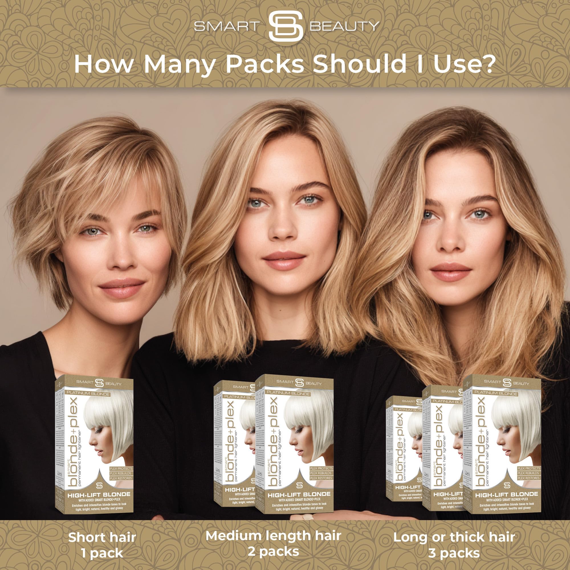 Platinum Blonde Hair Dye with added Plex Hair Care Conditioner, Permanent Hair Colour with Natural Platinum Hair Toner for Blonde Hair, Vegan Hair Dye, Cruelty-Free - Smart Beauty (Pack of 2)