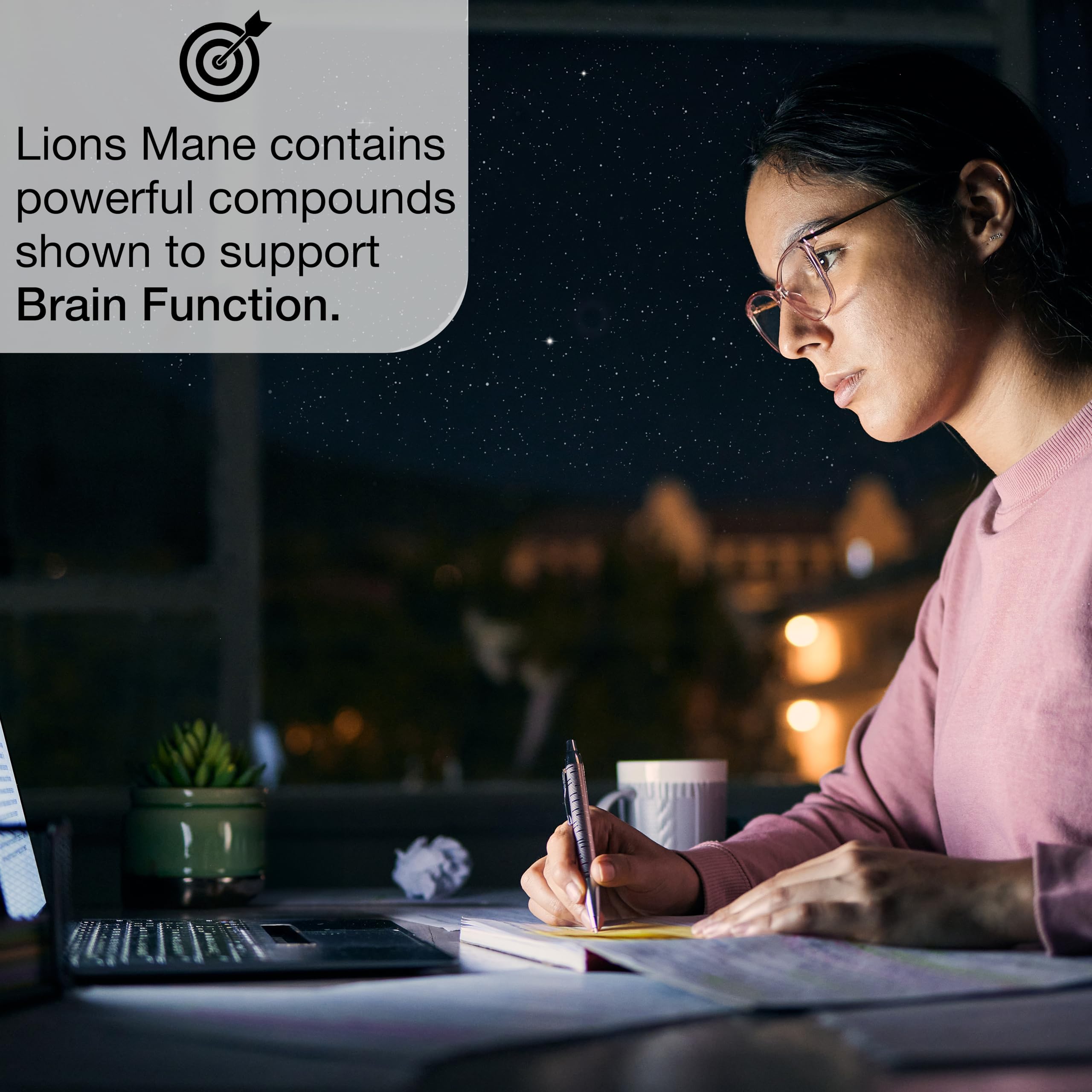 Organic Lions Mane Supplement Powder | 12X Strength | 3 Month Supply | NGF | Focus Plus | 6000mg | Dual Extract | Soil Association Certified | NGF | 1% Hericenones | 35% Beta-Glucans