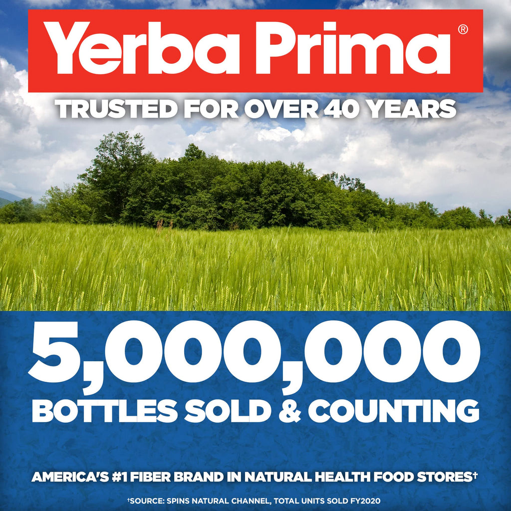 Yerba Prima Daily Fiber Capsules, 180 Caps (Pack of 3) - Soluble Dietary Fiber Supplement - Colon Cleanse - Gut Health - Constipation Relief, Vegan, Non-GMO, Gluten-Free
