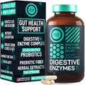 Complete Digestive Enzymes for Women & Men - 800mg Vegan Digestive Enzymes and Probiotics Prebiotics - Bloating Support, Gut Health & Digestion Supplement with Artichoke, Ginger, Papaya - 180 Capsules
