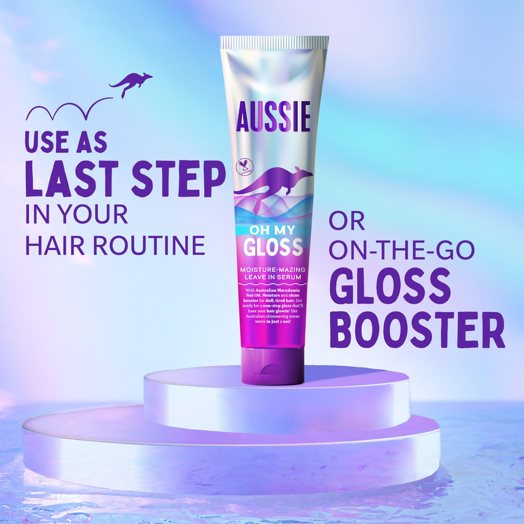 Aussie Oh My Gloss Moisturizing Leave-In Treatment Lightweight Serum 160ml
