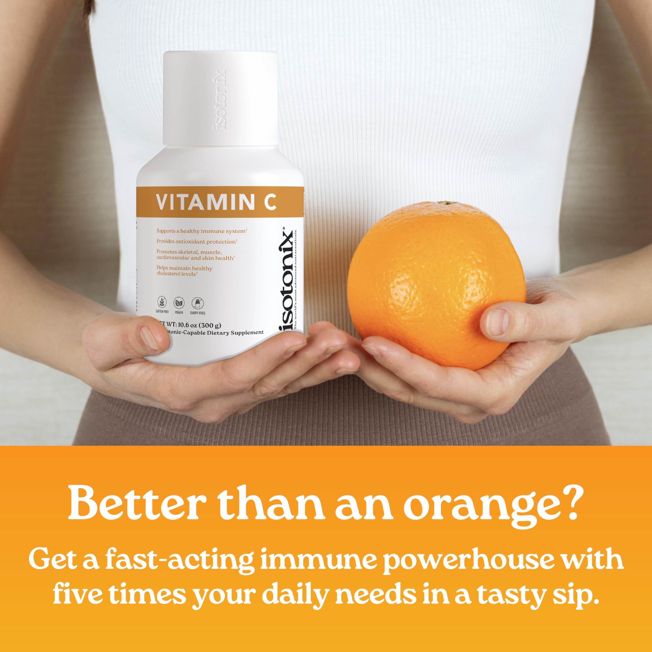 Isotonix Vitamin C Powder – 500 mg Buffered Vitamin C with Beta Carotene & Potassium for Antioxidant, Immune & Heart Support, Isotonic, Vegan, Gluten-Free, 90 Servings